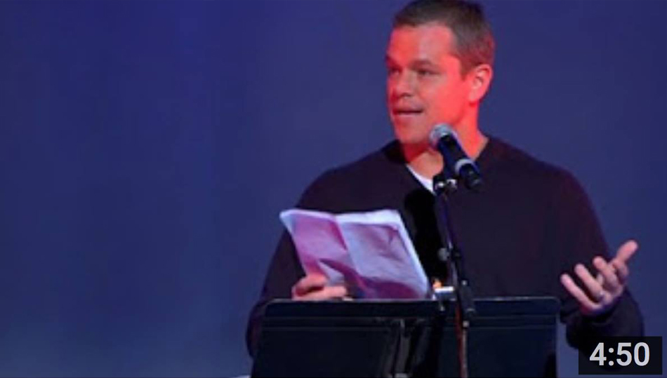 Matt Damon on ELITE & NWO