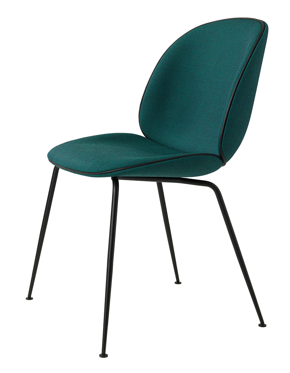  Beetle chair Black base, shell in Green Polypropylene €337 from LOFT. www.loft.com.mt 